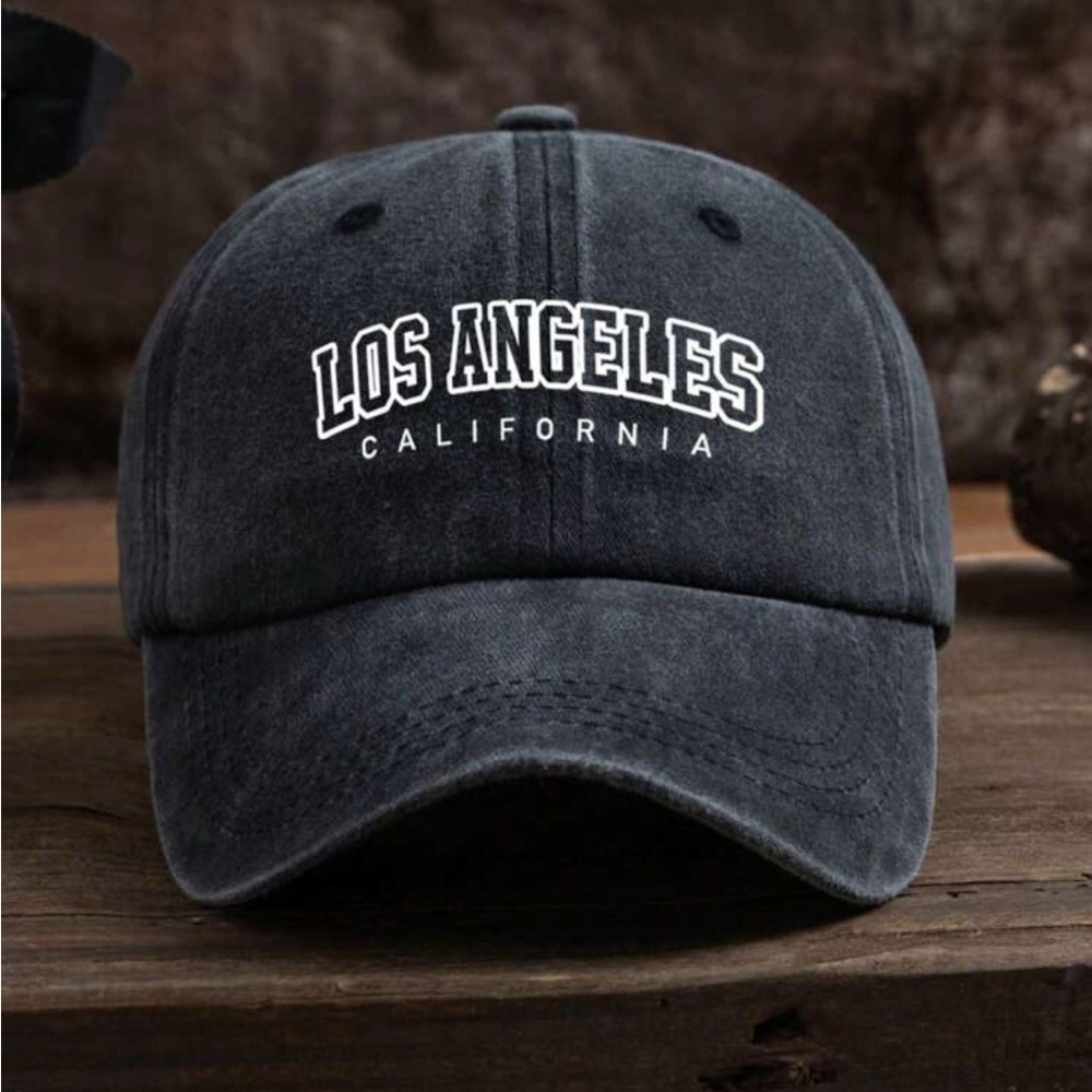 Los Angeles California Black Baseball Cap